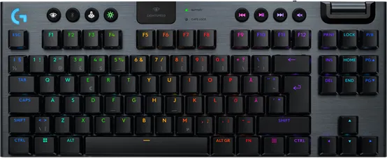 Logitech G915 X LIGHTSPEED TKL - Linear - 80 % (TKL) - Gaming-Tastatur - Ohne Ziffernblock - Nordisch - Schwarz